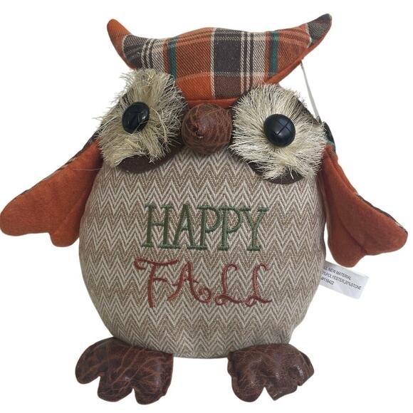 OWL FALL HOME DECORATION PLUSH 10’X10’ HAPPY FALL KAWAII - Picture 1 of 9